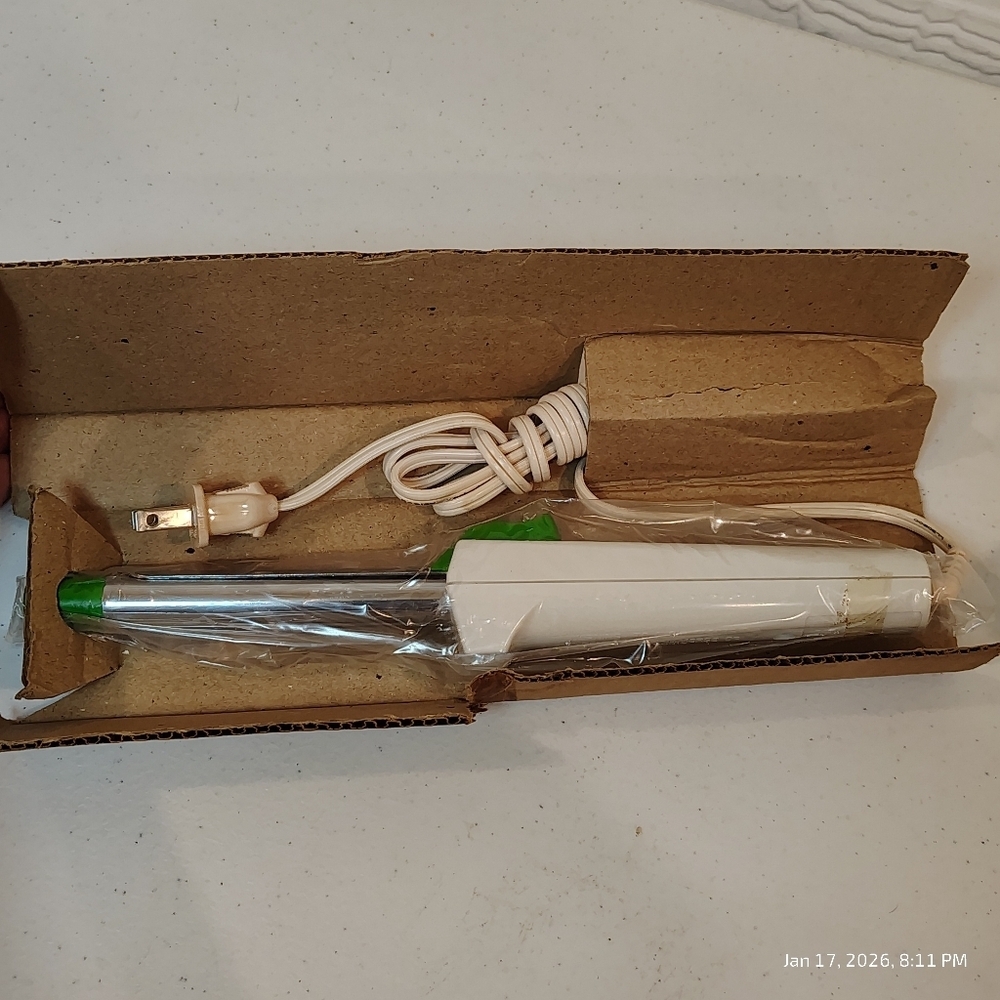 1970's Vtg Spee-d-Curl Dry Stick Curling Iron Barrel NEW Kmart MODEL NO.06-27-00 - Picture 4 of 7
